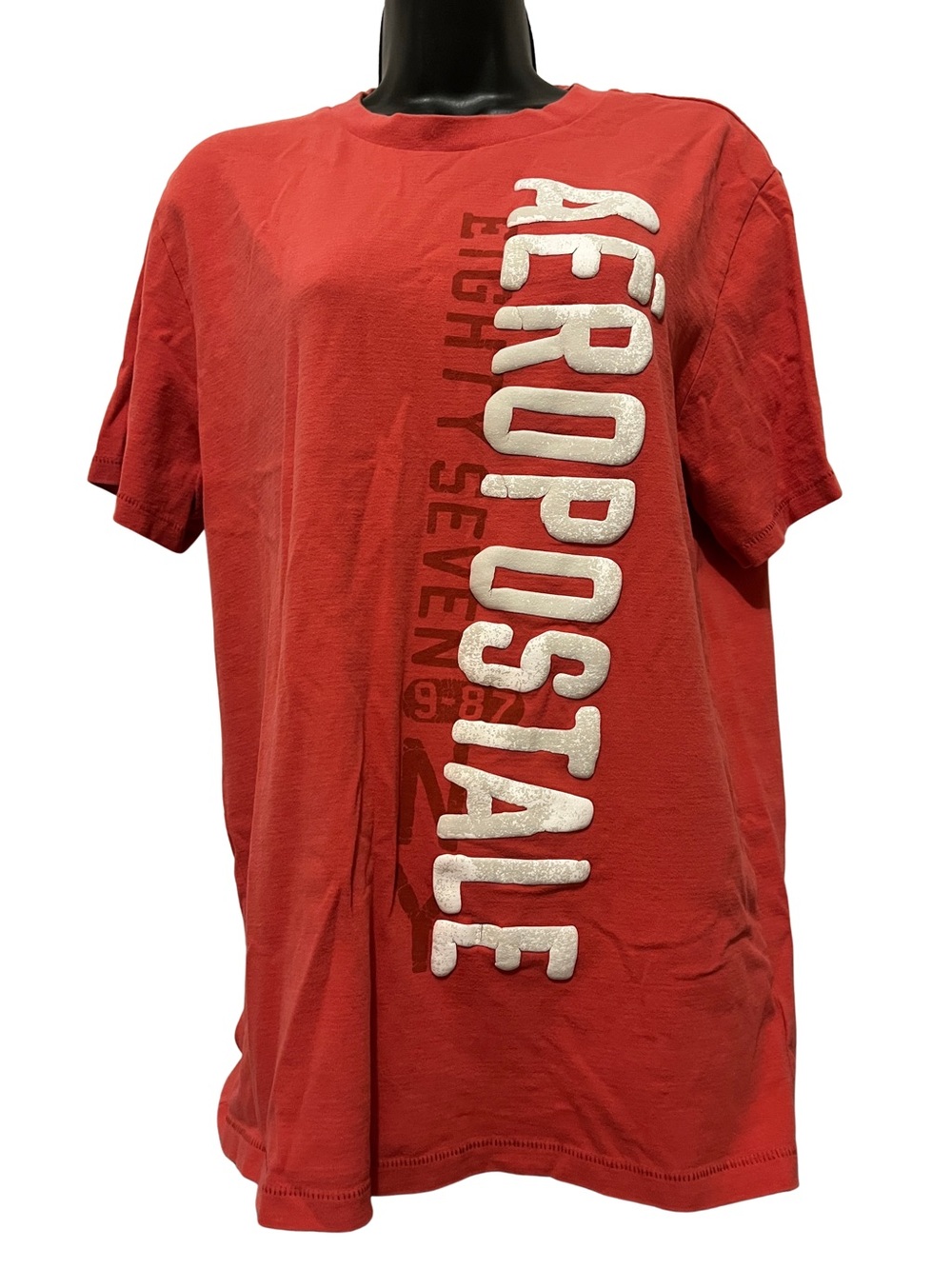 Aeropostale Coral Red Logo Short Sleeve Tee